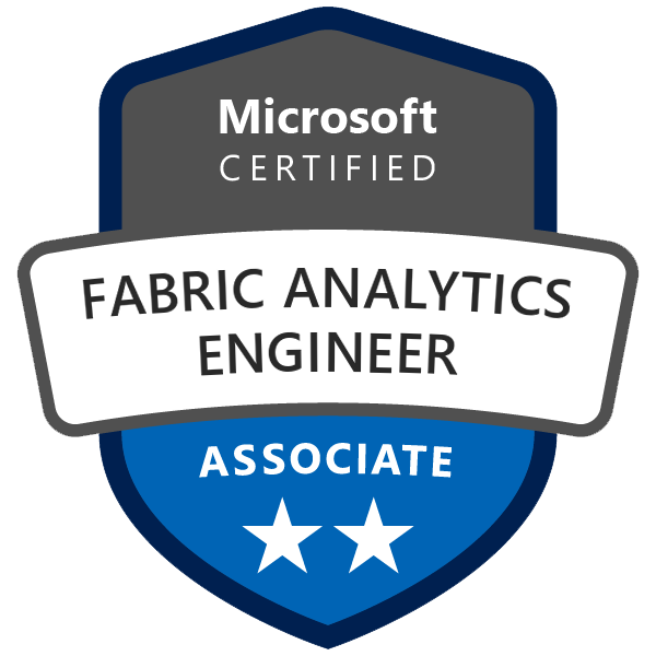 Microsoft Certified: Fabric Analytics Engineer Associate certification badge