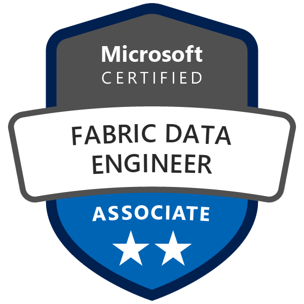 Microsoft Certified: Fabric Data Engineer Associate certification badge
