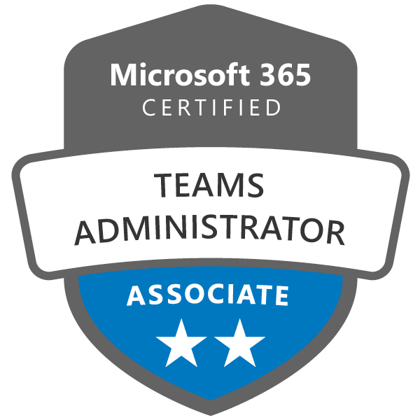 Microsoft 365 Certified: Teams Administrator Associate certification badge