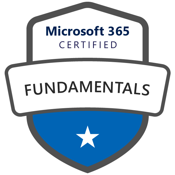 Microsoft 365 Certified: Fundamentals certification badge